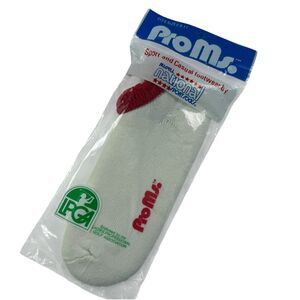 Vintage NEW Pro Ms Russell National Socks LPGA Golf Booties USA 9-11 White Red